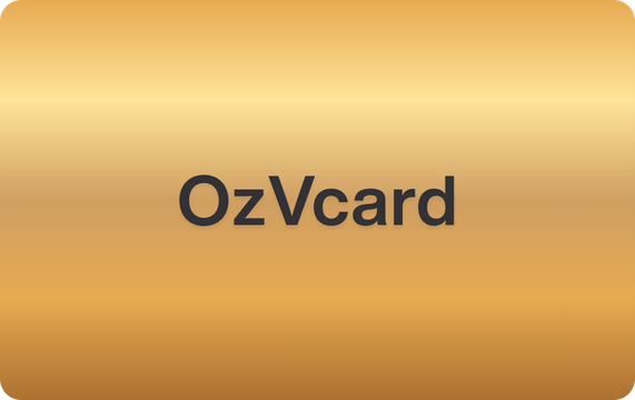 OzVcard Gold NFC Kart arka yüz