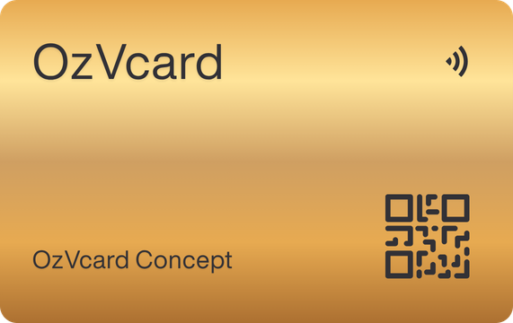 OzVcard Gold NFC Kart