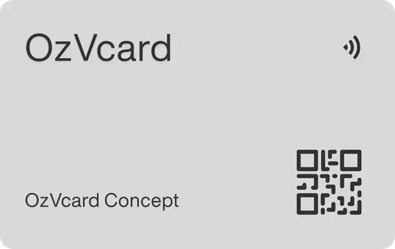 OzVcard Beyaz NFC Kart