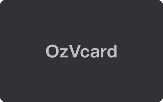 OzVcard Siyah NFC Kart arka yüz