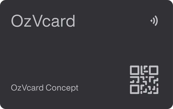 OzVcard Siyah NFC Kart